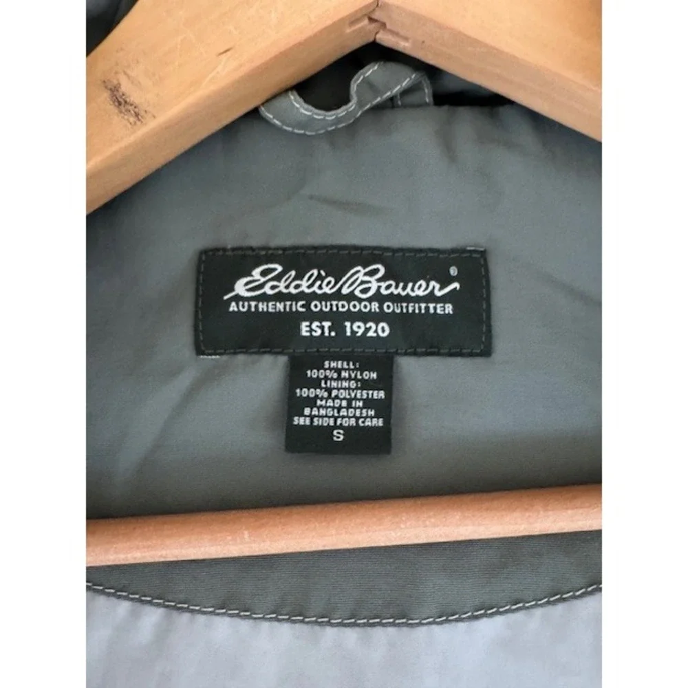 Eddie Bauer Vintage Womens Olive Green Hooded Lightweight Utility Jacket - Small